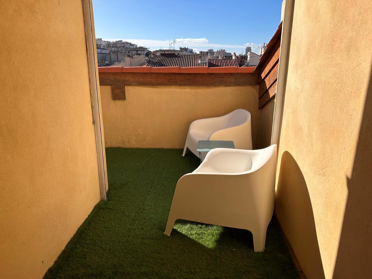 马赛Loft Moderne Vue Vieux Port Terrasse Rooftop公寓 外观 照片