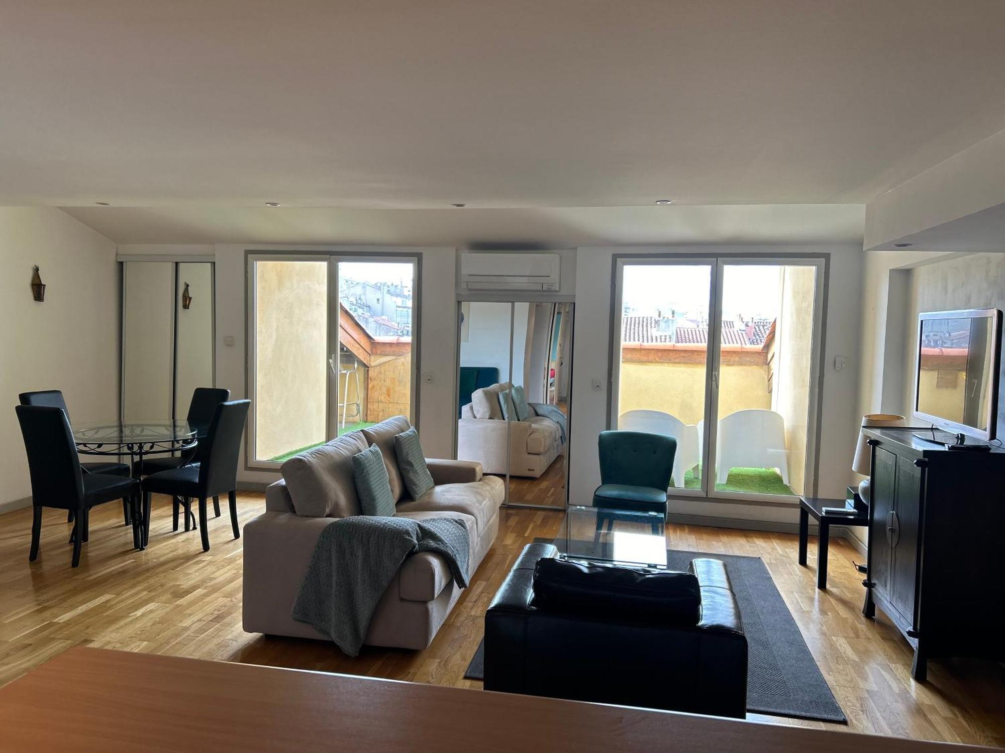 马赛Loft Moderne Vue Vieux Port Terrasse Rooftop公寓 外观 照片