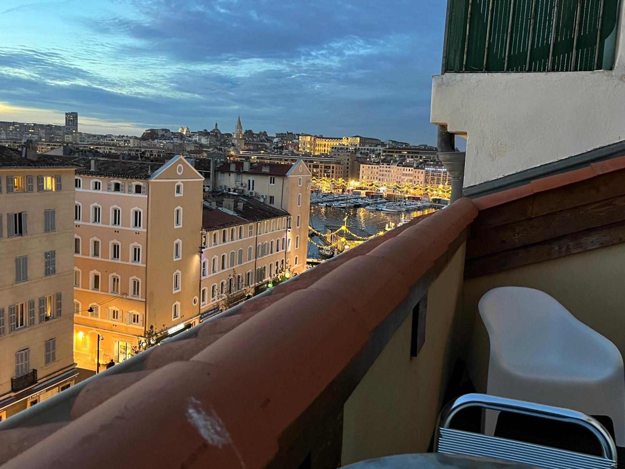 马赛Loft Moderne Vue Vieux Port Terrasse Rooftop公寓 外观 照片